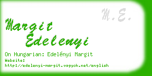 margit edelenyi business card